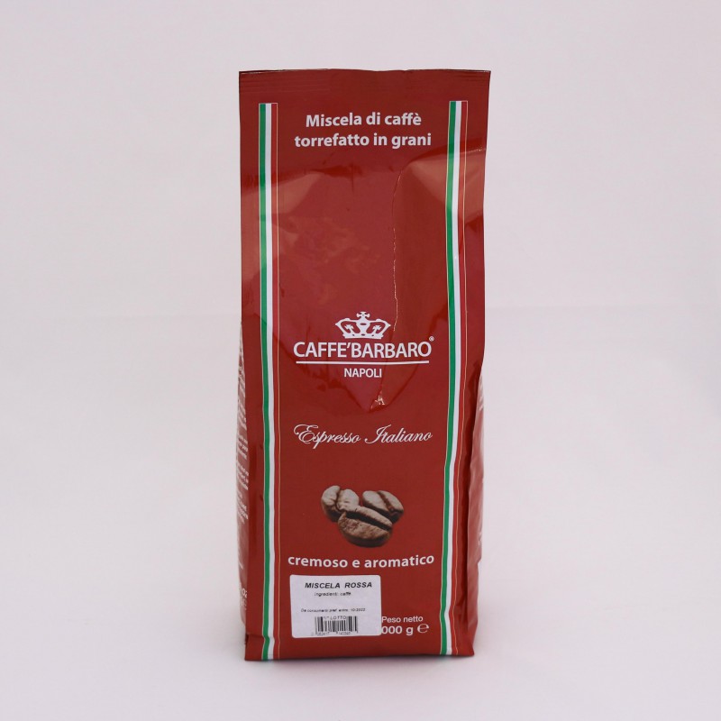 Káva BARBARO RED 1kg - zrnková káva